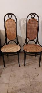 retro rotan houten eetkamerstoel, Maison & Meubles, Chaises, Enlèvement, Bois, Retro, Noir