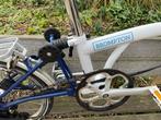 Brompton vouwfiets M6RN in uniek wit-blauw, Fietsen en Brommers, Ophalen, Brompton, 16 tot 18 inch, Versnellingen