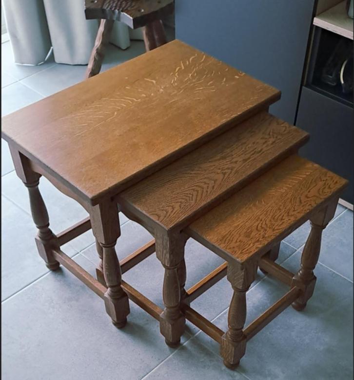 Tables gigognes, Maison & Meubles, Tables | Tables d'appoint, Utilisé, Rectangulaire, Bois, Enlèvement