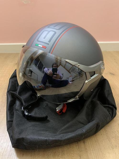 BEON Design Jethelm - Mat Titanium - Maat XS - Nieuw, Fietsen en Brommers, Brommerhelmen, Nieuw, Extra small of kleiner, Ophalen of Verzenden