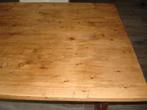 Eettafel in hout met gietijzeren onderstel, Huis en Inrichting, Tafels | Eettafels, Ophalen, Gebruikt, 100 tot 150 cm, 50 tot 100 cm