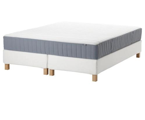 IKEA ESPEVÄR/VALEVÅG boxspringbed, Huis en Inrichting, Slaapkamer | Bedden, Zo goed als nieuw, Tweepersoons, 160 cm, 200 cm, Hout