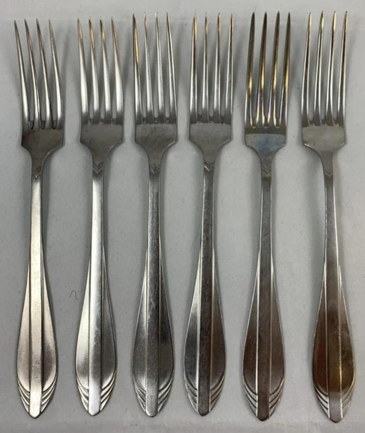 Gero Zilmeta 581 visgraat 6 stuks tafelvorken 20,5cm bestek, Huis en Inrichting, Keuken | Bestek, Zo goed als nieuw, Verzenden