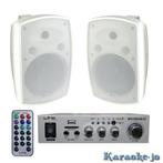 Witte 4 Inch Buiten speakers met Bluetooth versterker, Audio, Tv en Foto, Nieuw, Ophalen of Verzenden, Microset, Speakers