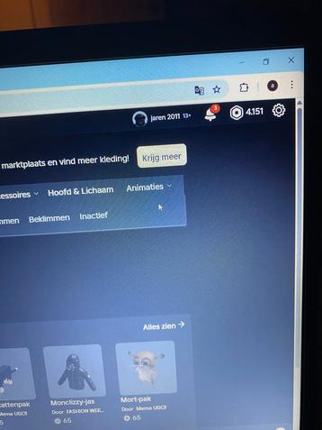 Roblox account, Enlèvement, Comme neuf