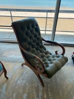 Chesterfield donker groen, Huis en Inrichting, Fauteuils, Ophalen, Gebruikt, Chesterfield