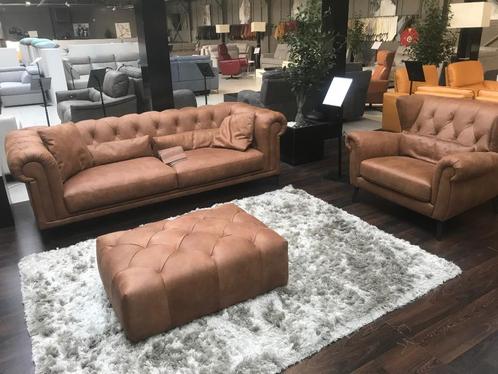 STOCKVERKOOP chesterfield zetels loveseats en chaise longues, Huis en Inrichting, Zetels | Zetels en Chaises Longues, Nieuw, Hout
