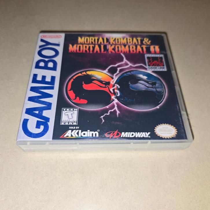 Mortal Kombat & Mortal Kombat II Game Boy GB Game Case, Games en Spelcomputers, Games | Nintendo Game Boy, Zo goed als nieuw, Verzenden