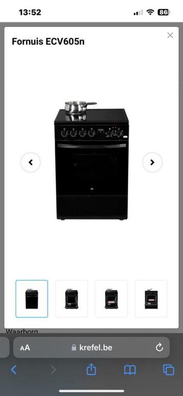 Essentiel-B Fornuis zo goed als nieuw! Nieuwprijs was 549€, Elektronische apparatuur, Ophalen, Zo goed als nieuw