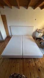 180cm - 200cm witte boxspring zonder matrassen, Huis en Inrichting, Slaapkamer | Bedden, Ophalen, Gebruikt, Wit, Tweepersoons
