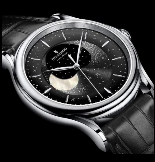 montre, Handtassen en Accessoires, Horloges | Heren, Nieuw, Polshorloge, Overige merken, Staal, Leer, Ophalen