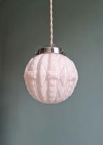 Art Deco hanglamp in lichtroze opaline glas, 1920-30, Antiek en Kunst, Ophalen of Verzenden