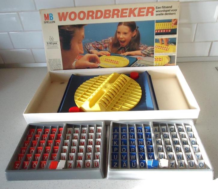 Vintage "Woordbreker" van MB in goede Staat !, Hobby en Vrije tijd, Gezelschapsspellen | Overige, Gebruikt, Een of twee spelers