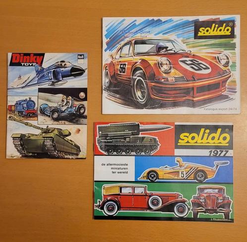 Vintage folders autominiaturen SOLIDO - DINKY TOYS, Verzamelen, Automerken, Motoren en Formule 1, Zo goed als nieuw, Ophalen of Verzenden