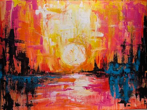 Kunst schilderij abstract Mk Art, Antiek en Kunst, Kunst | Schilderijen | Abstract, Ophalen