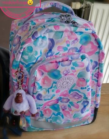 Kipling boekentas. Grote rugzak. Bloemen/vlekken motief beschikbaar voor biedingen
