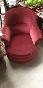 Vintage rode zetel, Huis en Inrichting, Fauteuils, Zo goed als nieuw, Ophalen