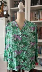 Blouse fleurs vintage t.3, Ophalen of Verzenden, Gedragen, Maat 38/40 (M), Groen
