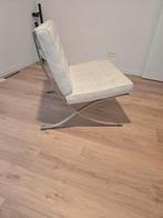 Barcelona chair stoel wit leer, Huis en Inrichting, Ophalen, Zo goed als nieuw, Wit, Leer