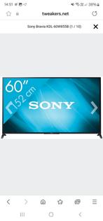 Sony Bravia 60W855B, 100 cm of meer, Ophalen of Verzenden, Sony, Zo goed als nieuw