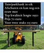 Eiken tuinbanken, Tuin en Terras, Ophalen of Verzenden, Hout