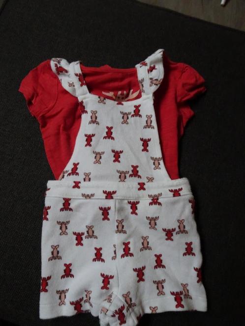 2delige setje met kreeftenprint (JBC) Maat 80, Kinderen en Baby's, Babykleding | Maat 80, Zo goed als nieuw, Meisje, Setje, Ophalen of Verzenden
