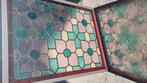 2 antieke loodglas-in-loodramen - 63  50 cm - Goede algemen, Antiek en Kunst, Kunst | Overige Kunst, Ophalen