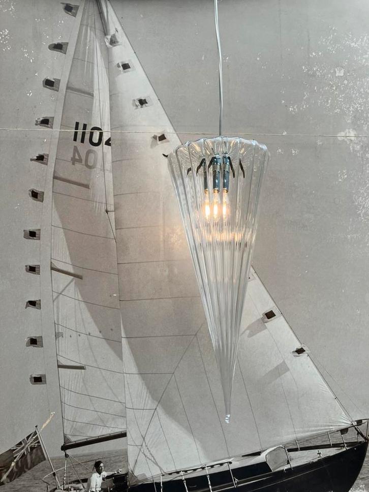 Design hanglamp Opera van Melogranoblu (Italy), Huis en Inrichting, Lampen | Hanglampen, Gebruikt, Glas, Ophalen of Verzenden