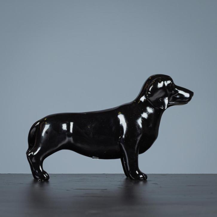 Beeld van een teckel, Antiek en Kunst, Curiosa en Brocante, Ophalen of Verzenden