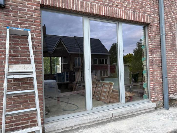 Alu ramen dubbel glas 2010, Doe-het-zelf en Bouw, Raamkozijnen en Schuifdeuren, Gebruikt, Ophalen