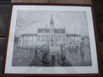 Ets van het stadhuis Sint-Niklaas., Antiek en Kunst, Kunst | Etsen en Gravures, Ophalen