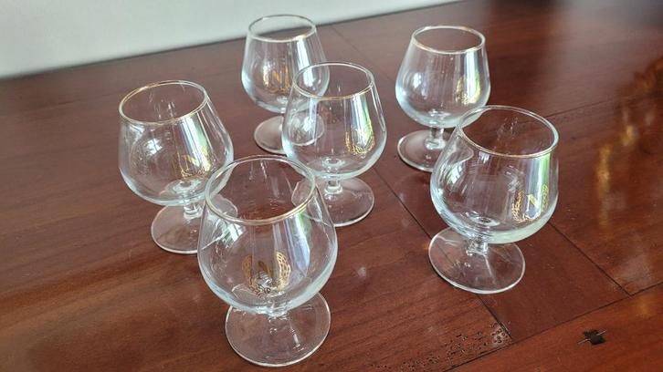 6 COGNACGLAZEN NAPOLEON, Antiek en Kunst, Antiek | Glaswerk en Kristal, Ophalen of Verzenden
