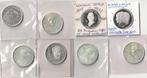 8 ZILVEREN STUKKEN 6X250FR+2MEDAILLIE ZILVER, Ophalen of Verzenden, Zilver, Zilver