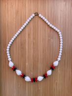 Vintage nieuwe korte witte Halsketting, Ophalen of Verzenden, Nieuw, Wit, Kunststof