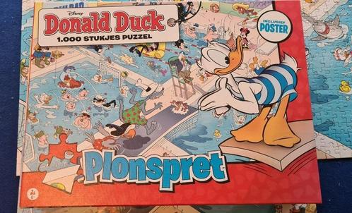Puzzel Donald Duck disney 1000 stuks Plonspret, Hobby en Vrije tijd, Denksport en Puzzels, Zo goed als nieuw, Legpuzzel, 500 t/m 1500 stukjes