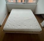 Steigerhouten bed + matras, Ophalen, Bruin, 210 cm, Steigerhout