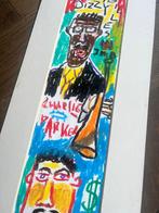 Prachtige krijt op board van Basquiat!, Antiek en Kunst, Kunst | Schilderijen | Modern, Ophalen of Verzenden