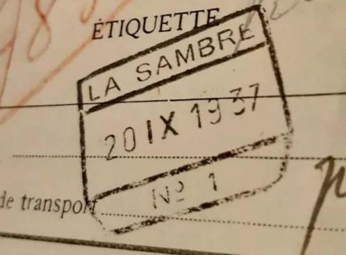 La Sambre N1+verbinding Tergnée+aiseau+weg+vrachtbrief, Verzamelen, Spoorwegen en Tram, Gebruikt, Trein, Overige typen, Ophalen of Verzenden