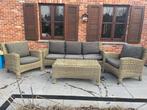 Bristol loungeset – wicker – sofa, 2 stoelen & tafel, Ophalen, Zo goed als nieuw, Wicker, Loungeset