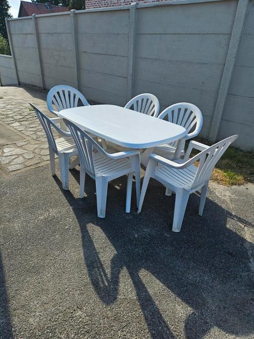 Tuinset Inclusief 1 tuintafel + 6 tuinstoelen voor 80 euro, Tuin en Terras, Tuinsets en Loungesets, Gebruikt, Tuinset, Ophalen