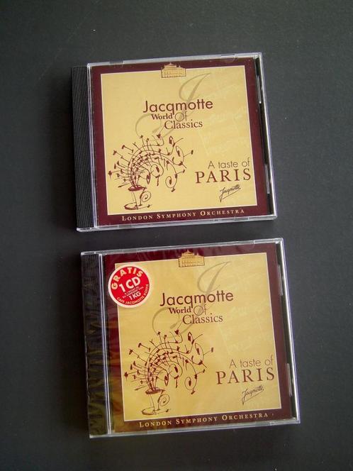 2 cd's Jacqmotte "WORLD CLASSICS" Parijs, Cd's en Dvd's, Cd's | Klassiek, Nieuw in verpakking, Overige typen, Ophalen of Verzenden