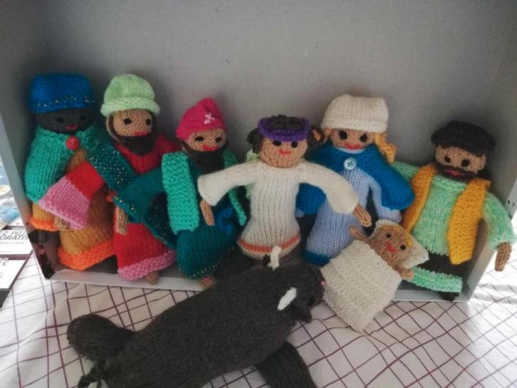 Kerststalfiguren, nieuw, origineel, mooie kleur, Hobby en Vrije tijd, Breien en Haken, Nieuw, Breien, Naald, Ophalen of Verzenden