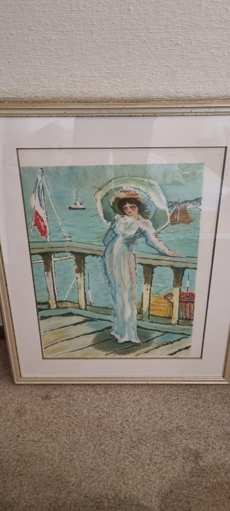 Ramon DILLEY L'EMBARCADÈRE gesigneerde lithografie, Antiek en Kunst, Kunst | Litho's en Zeefdrukken, Ophalen