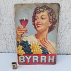 BYRRH VIN RECLAMEDOOS VAN CHARLES LEMMEL +/- 1955, Ophalen of Verzenden, Gebruikt, Reclamebord