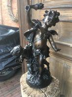 Mooie bronzen beeld engelen, Antiek en Kunst, Ophalen