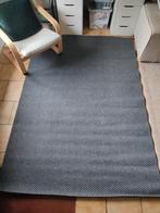 Morum donker blauw tapijt plat geweven int/ext 160*230, 200 cm of meer, 150 tot 200 cm, Blauw, Rechthoekig