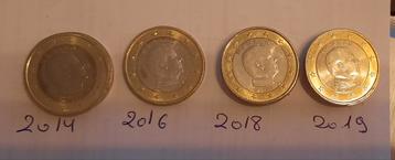 Pièce de 1 euro à Monaco 2014, 2016, 2018, 2019