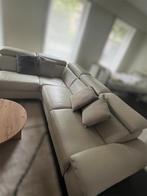 Lederen salon met electrische relax, Huis en Inrichting, Ophalen, Gebruikt, Leer