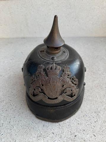 Wo1 Duitse pinhelm Bayern 1917 beschikbaar voor biedingen