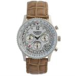 Krug-Baumen - Montre Air Traveller en diamant pour homme, Montre-bracelet, Autres marques, Enlèvement ou Envoi, Cuir